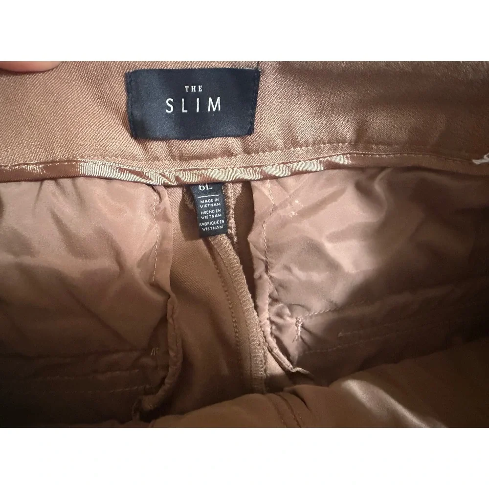 White House Black Market The Slim Pants Womens 6L Brown Excellent Stretch Office